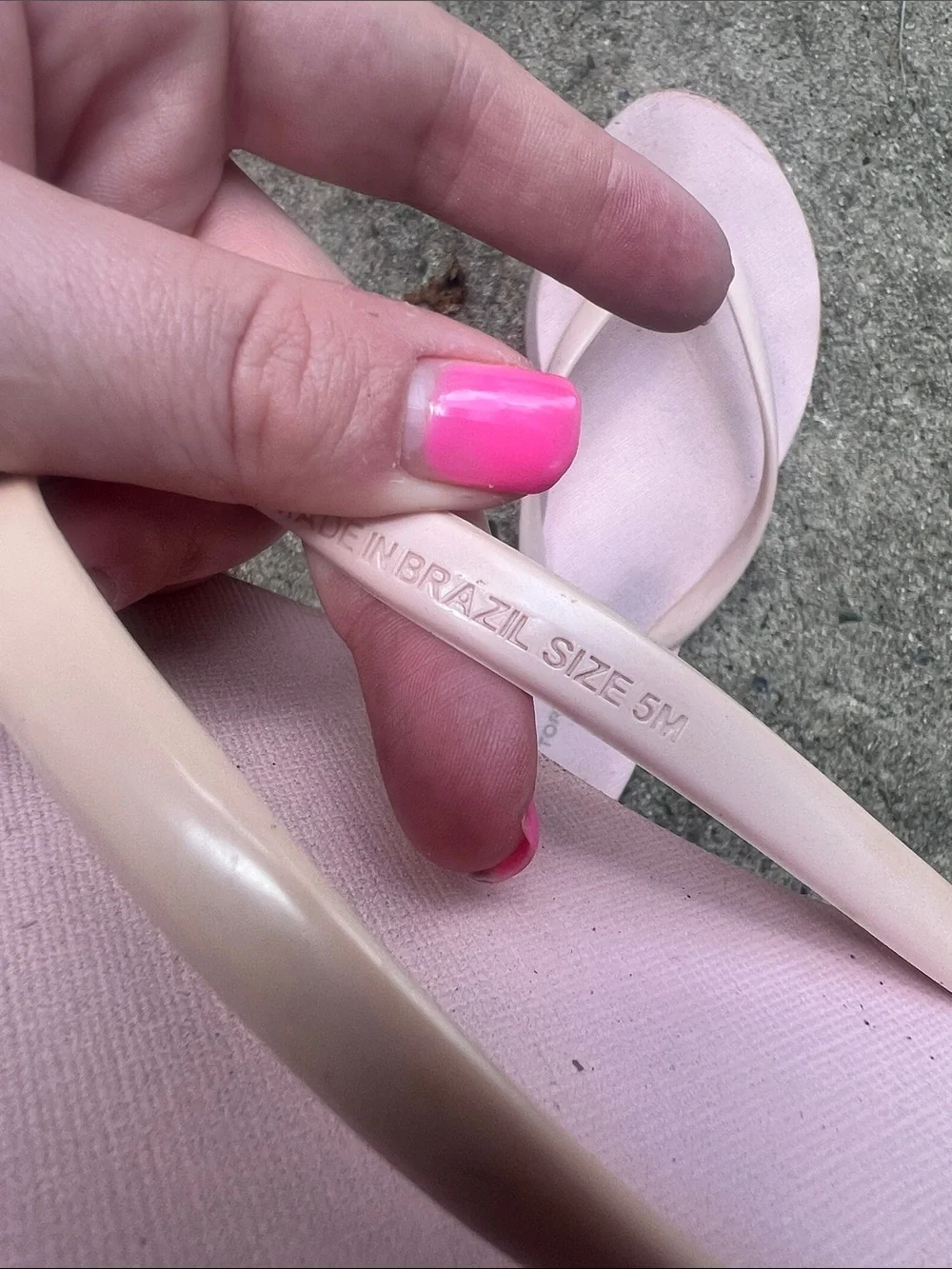 Tory Burch Pale Pink Logo Flip Flop Sandals
